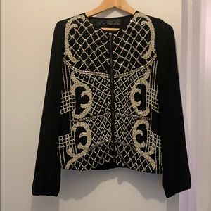 Zara Beaded Bomber Jacket